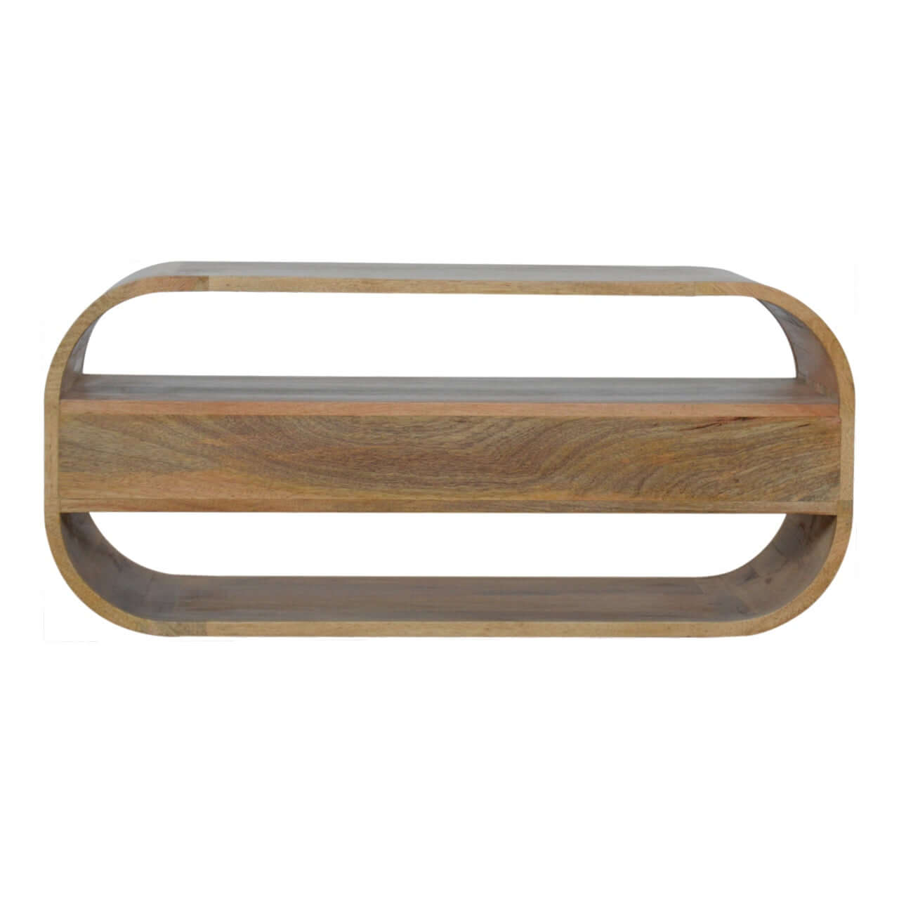 Bruce Curved Edge TV Unit with 2 Drawers