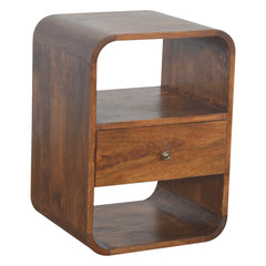 Savile Row Chestnut Curved Edge Bedside