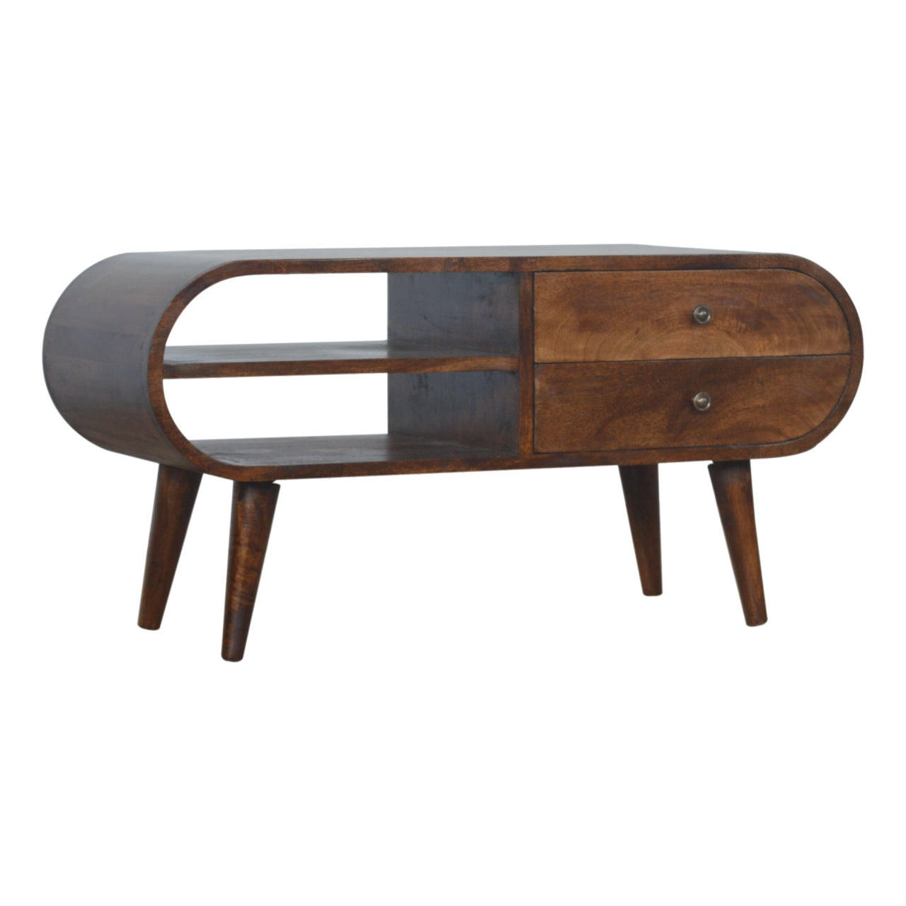 StyloCraze Chestnut Circular TV Stand - Furniture One Shop