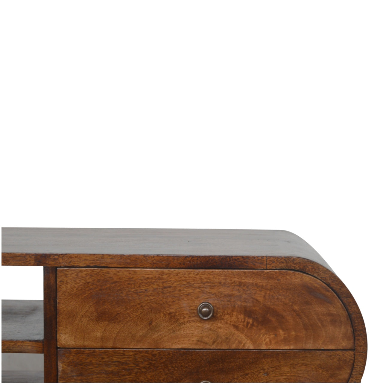 StyloCraze Chestnut Circular TV Stand - Furniture One Shop