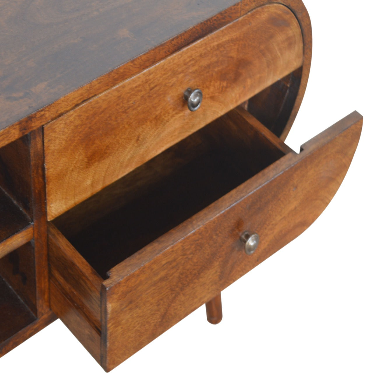 StyloCraze Chestnut Circular TV Stand - Furniture One Shop