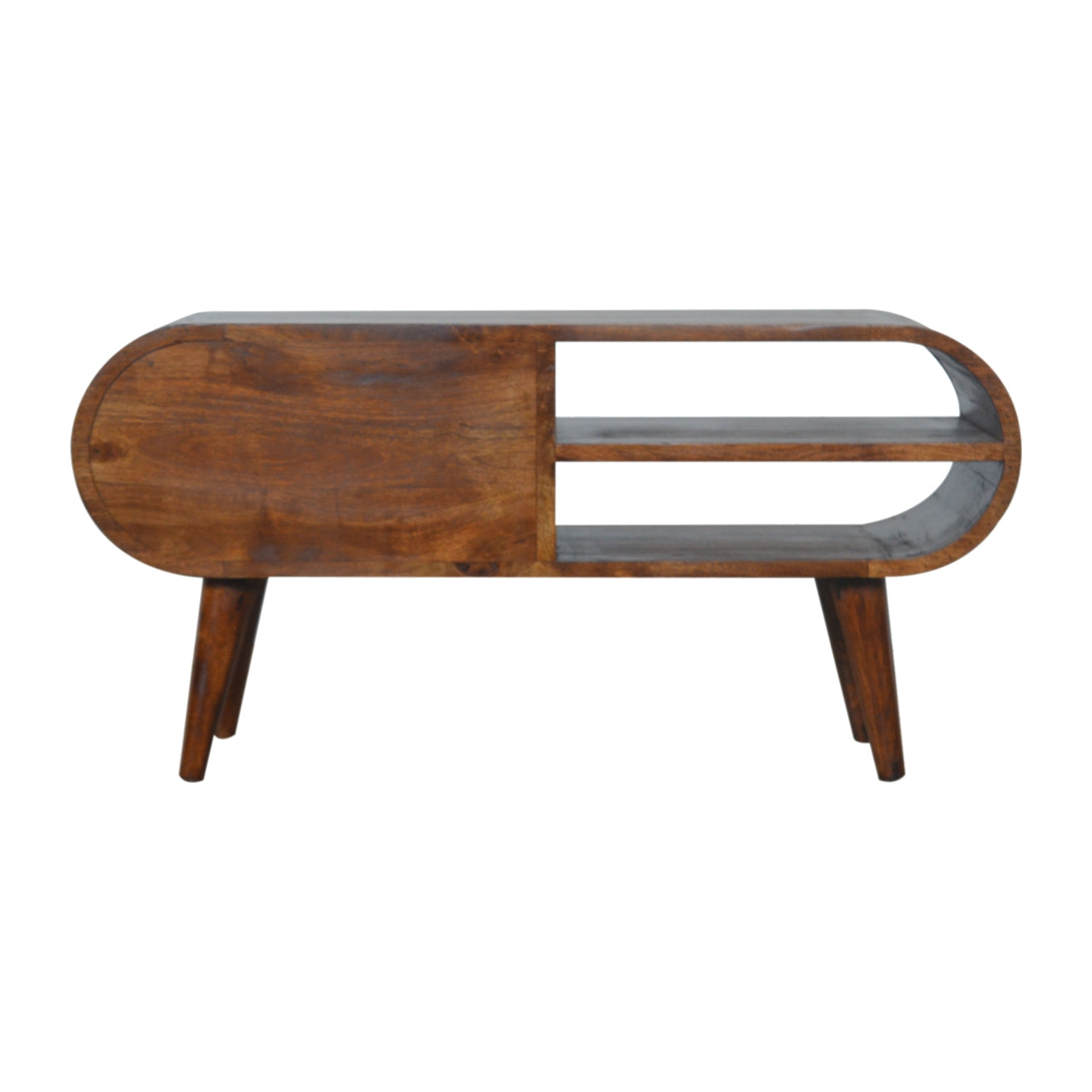 StyloCraze Chestnut Circular TV Stand - Furniture One Shop