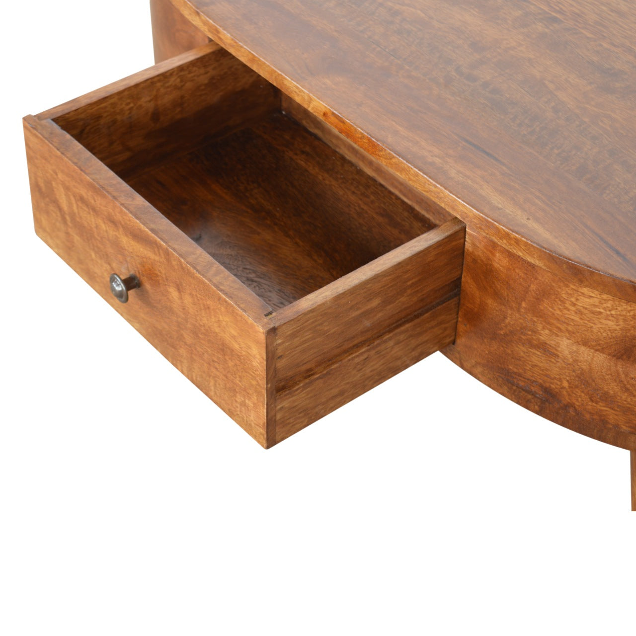 Elegance Chestnut Rounded Coffee Table - Furniture One Shop