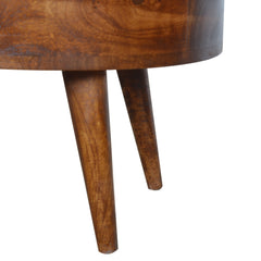 Elegance Chestnut Rounded Coffee Table - Furniture One Shop