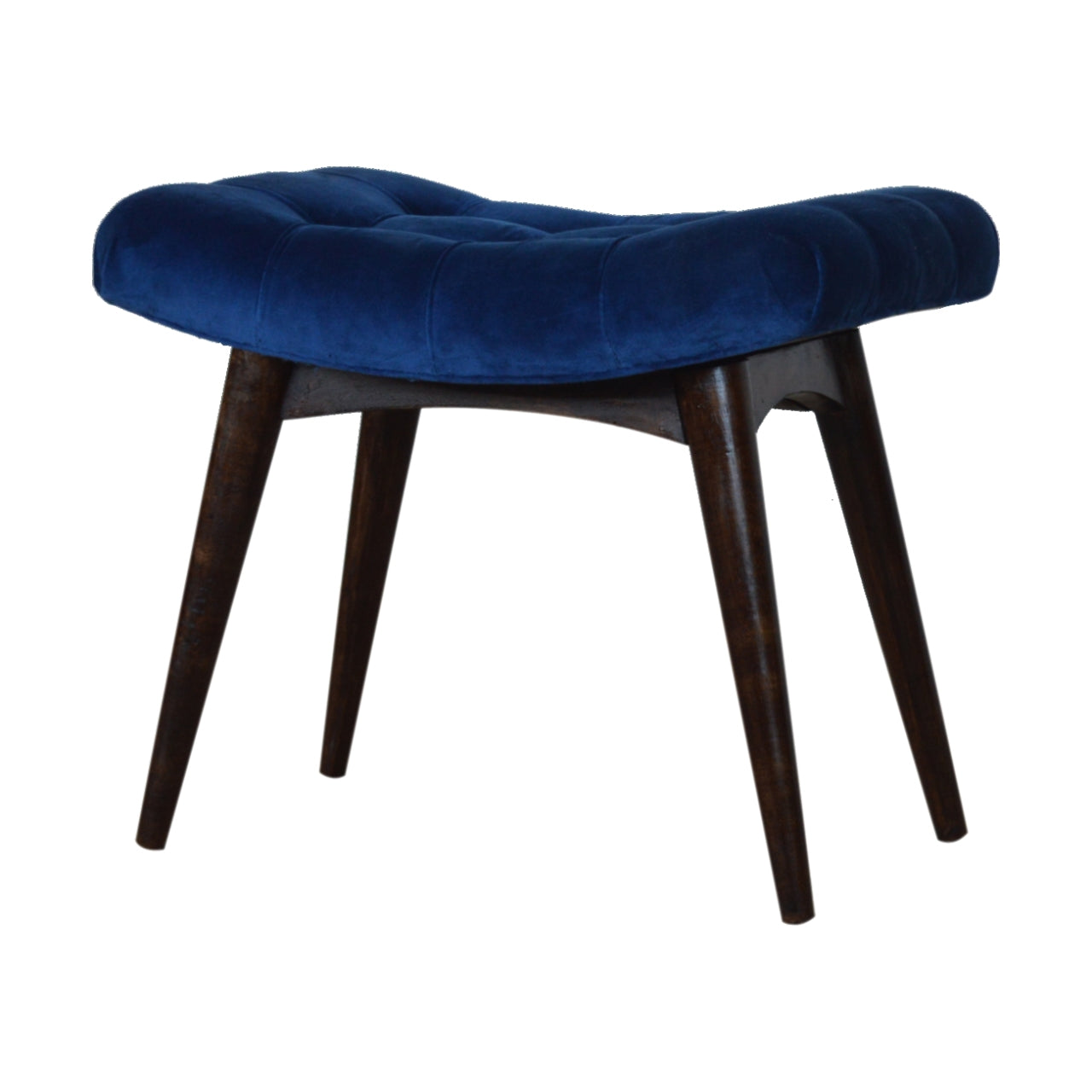 Bite Bench Royal Blue Cotton Velvet Bench