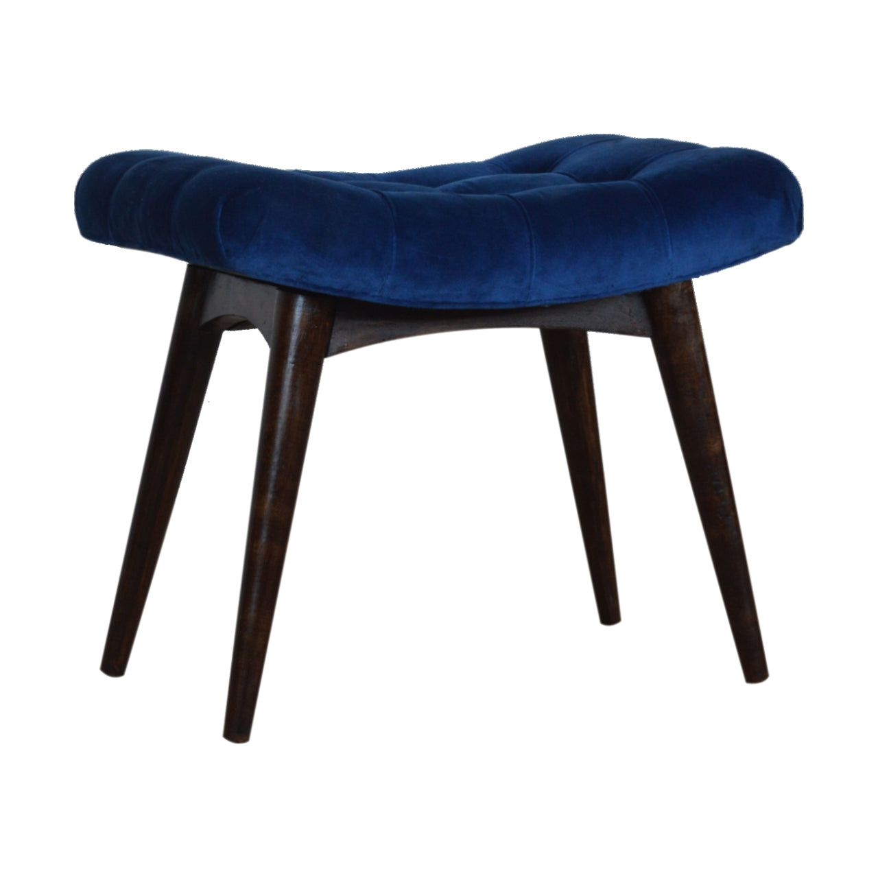Bite Bench Royal Blue Cotton Velvet Bench