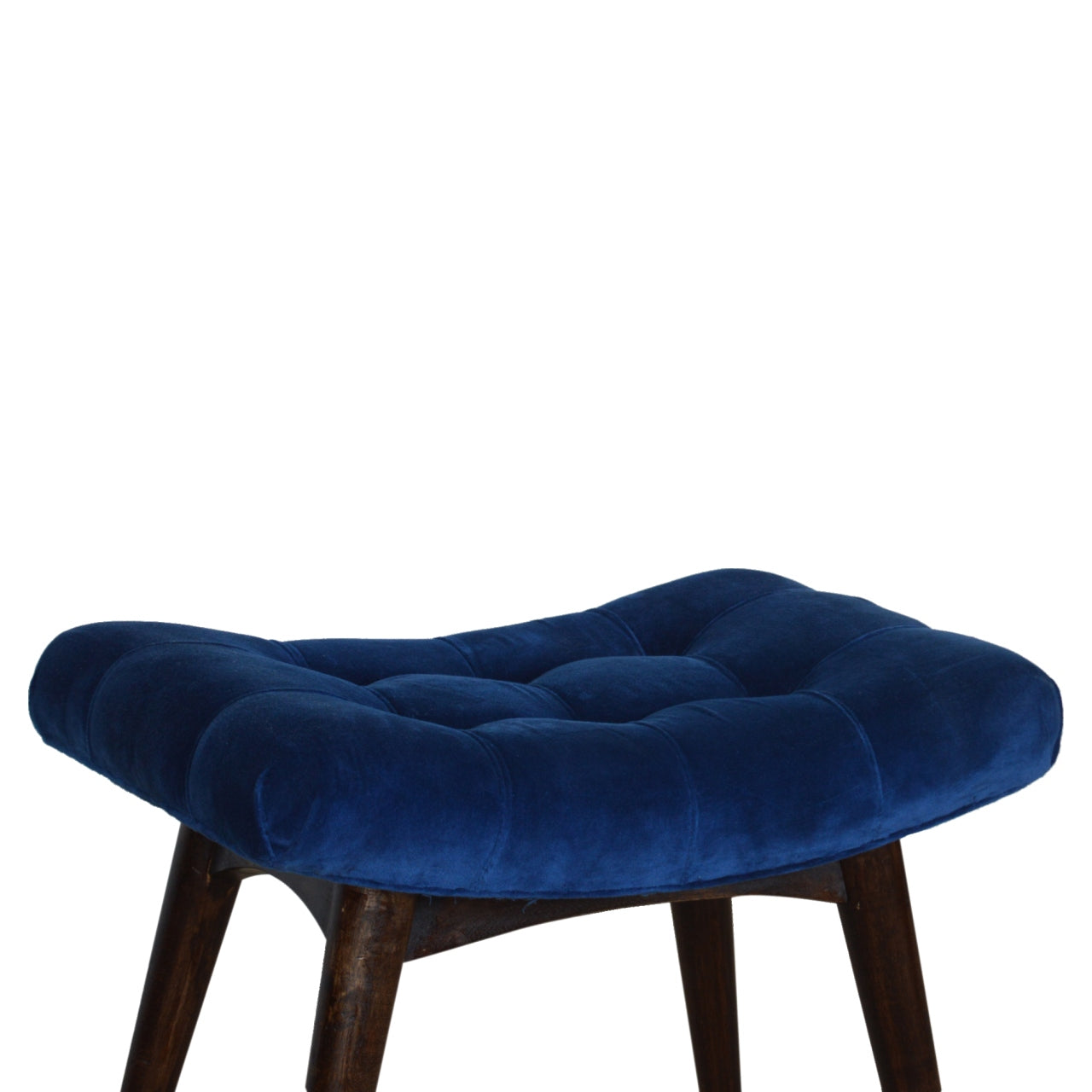 Bite Bench Royal Blue Cotton Velvet Bench