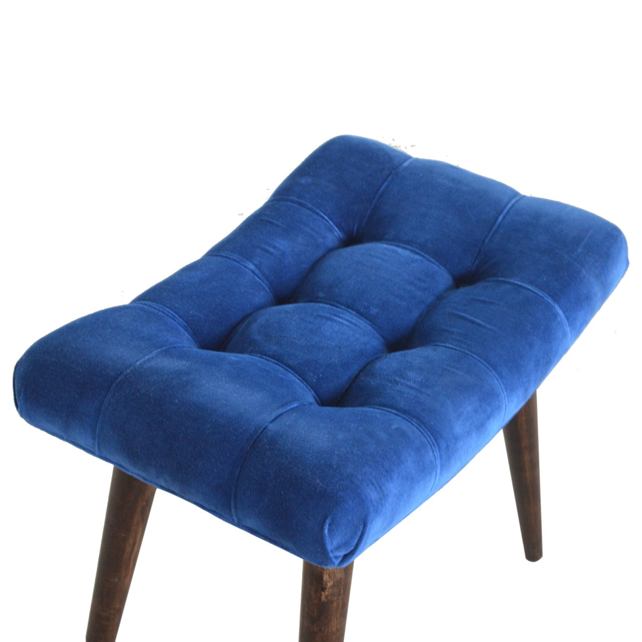 Bite Bench Royal Blue Cotton Velvet Bench