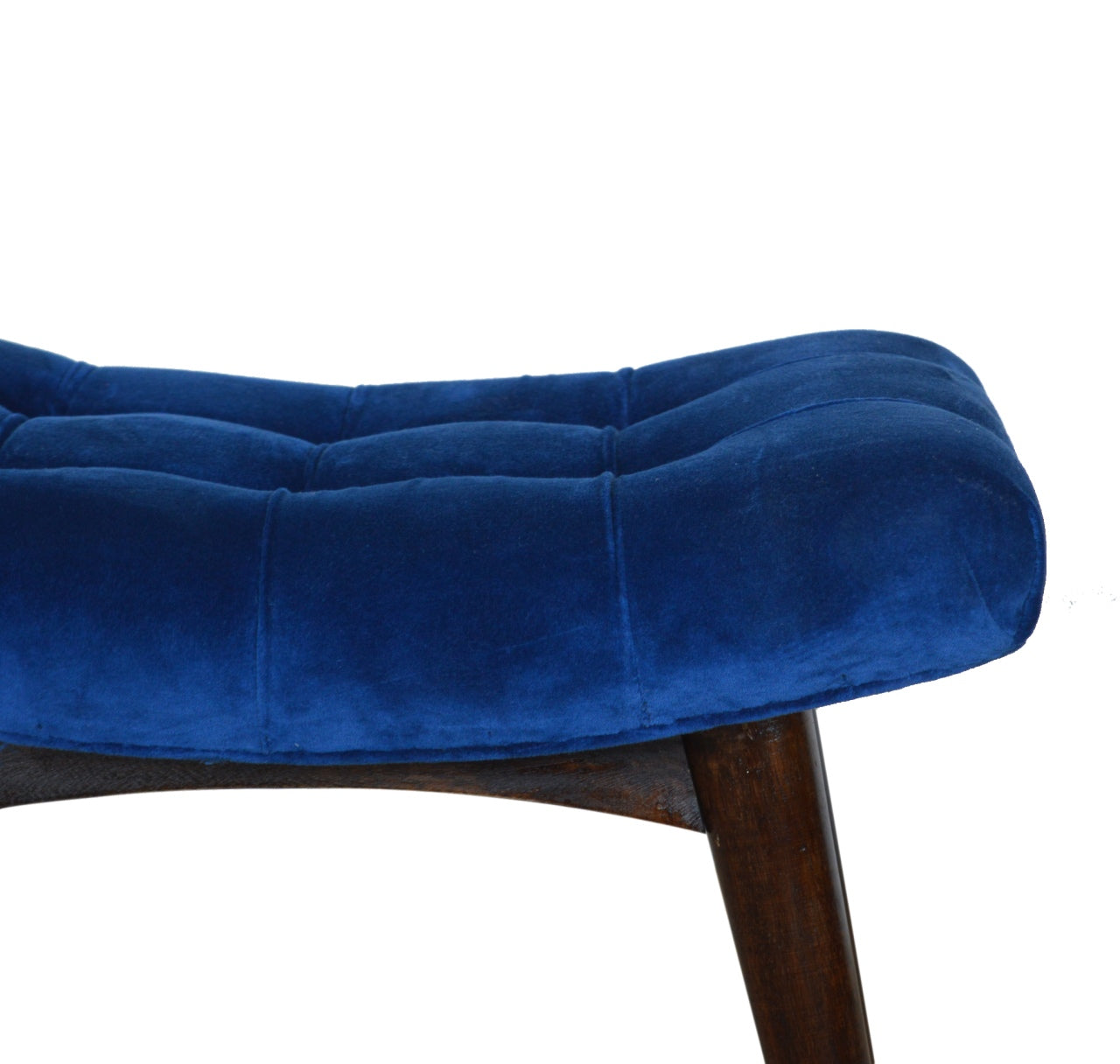 Bite Bench Royal Blue Cotton Velvet Bench