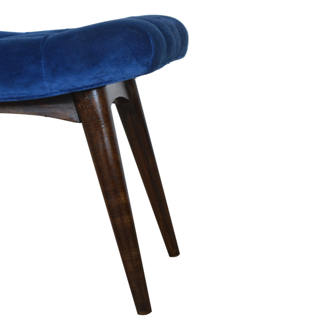 Bite Bench Royal Blue Cotton Velvet Bench