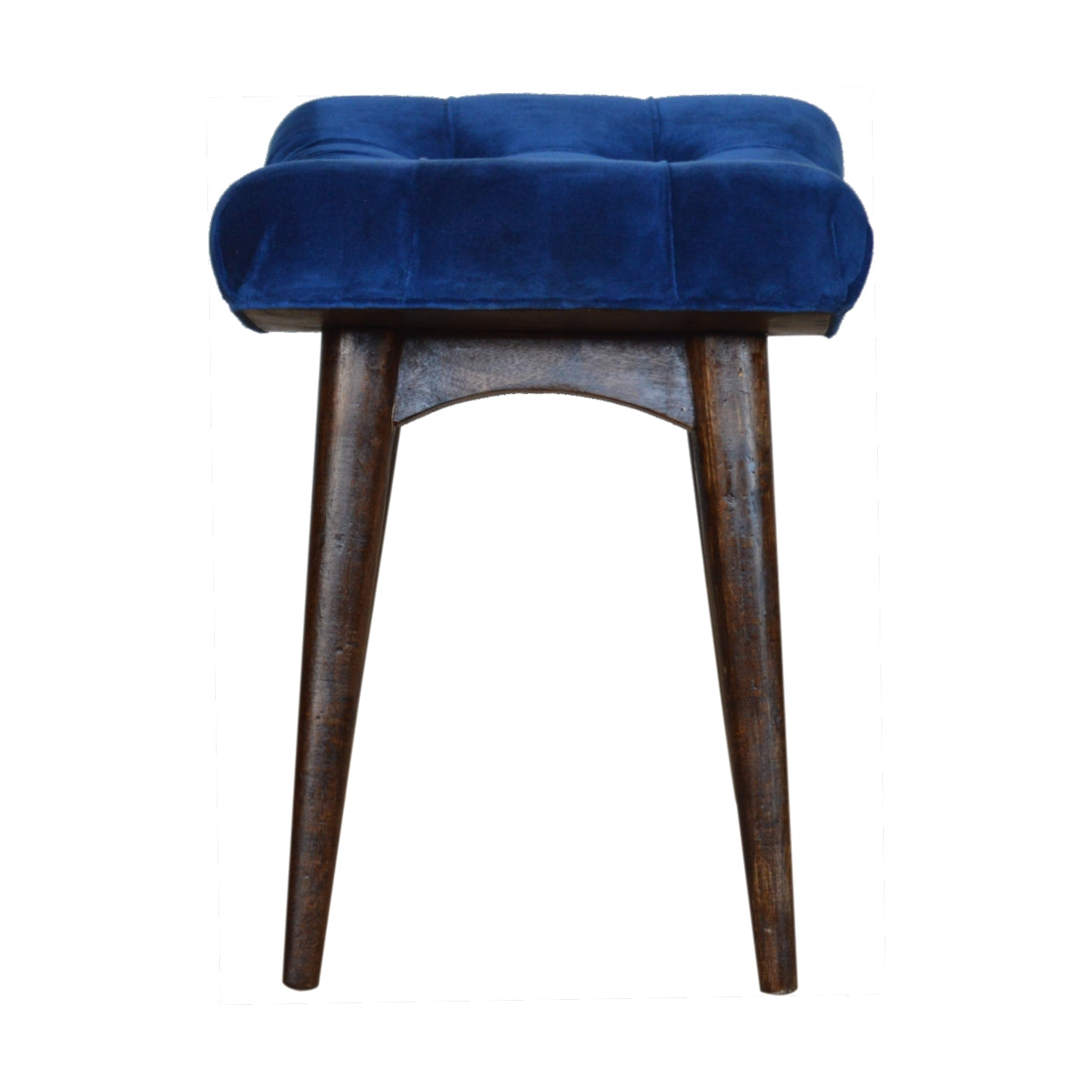 Bite Bench Royal Blue Cotton Velvet Bench