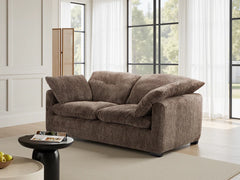 Quetta Brown Fabric 2 Seater Sofa