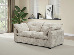 Quetta Grey/Silver Fabric 2 Seater Sofa