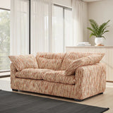 Quetta Rust/Beige Fabric 2 Seater Sofa