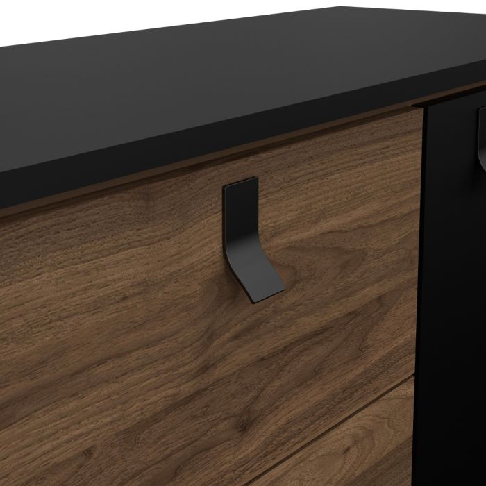 Ry Sideboard 2 doors + 2 drawers in Matt Black Walnut - UK