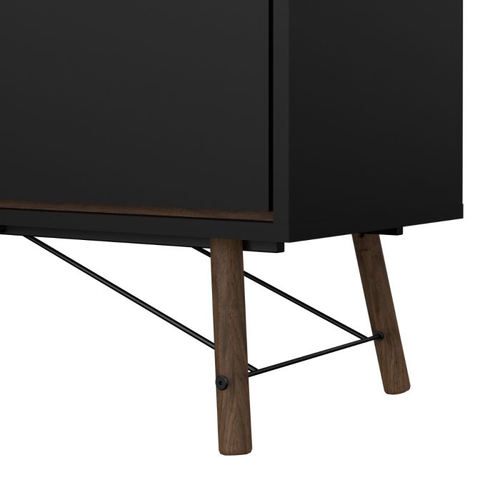 Ry Sideboard 2 doors + 2 drawers in Matt Black Walnut - UK