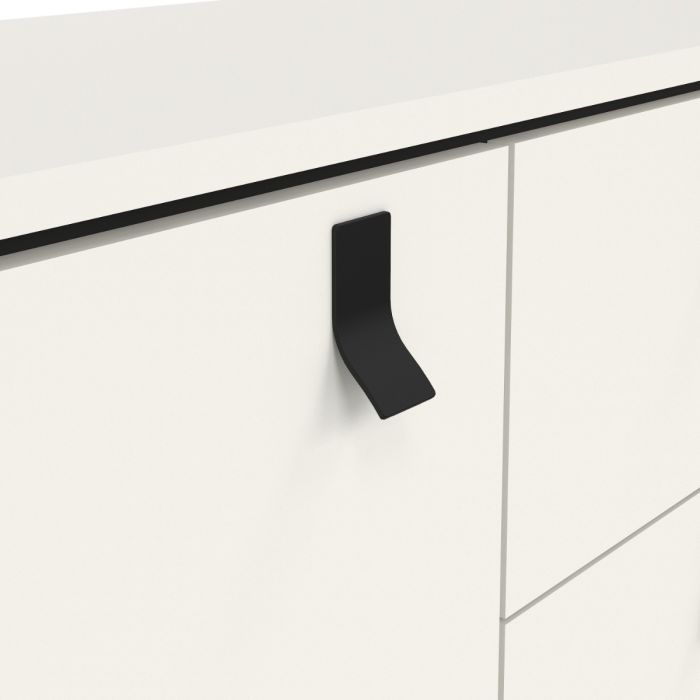Ry Sideboard with 1 door + 2 drawers in Matt White - UK