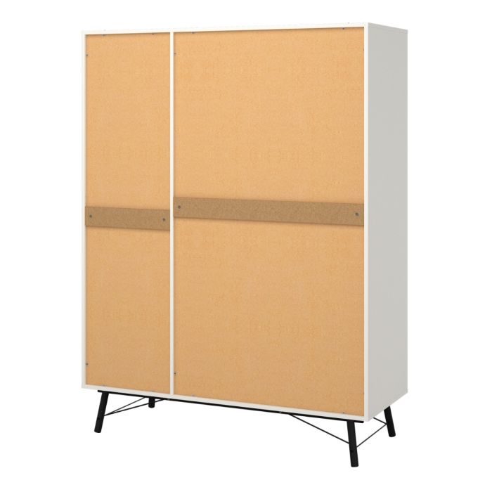 Ry Wardrobe 3 doors + 3 drawers in Matt White - UK