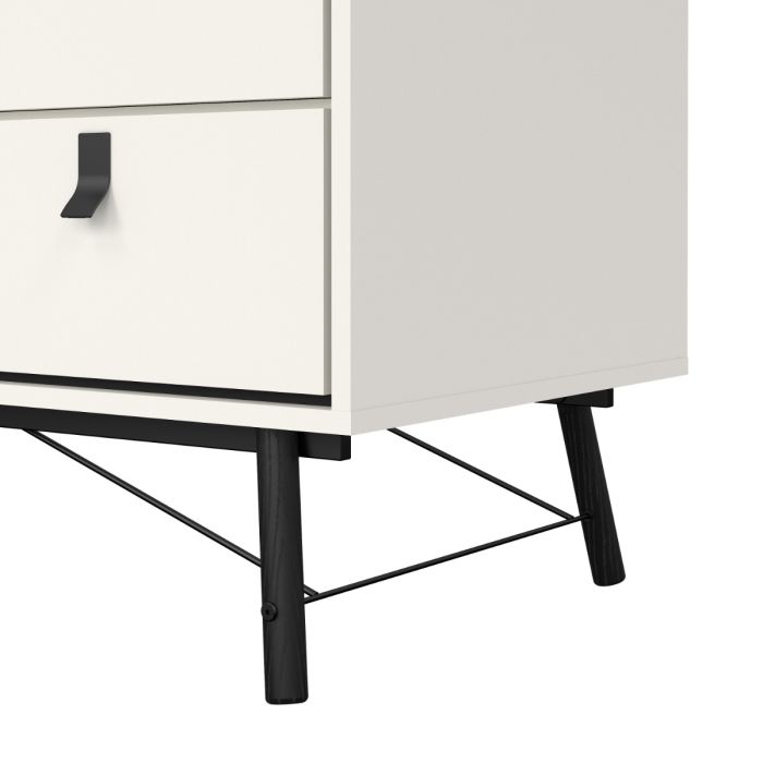 Ry Wardrobe 3 doors + 3 drawers in Matt White - UK