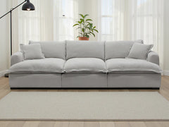 Santa Barbara Modular 3 Seater Sofa In Stone with Footstool