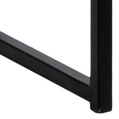 Seaford Black Metal Bar Table with Oak Top - Furniture One Shop