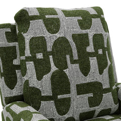 Seville Electric Fabric Reclining Chair With USB In Green And White