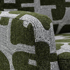 Seville Electric Fabric Reclining Chair With USB In Green And White