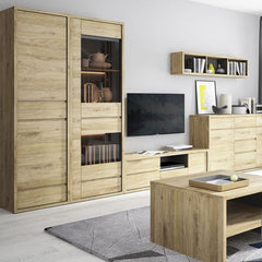 Shetland 2 Door 2 Drawer Narrow Cabinet - UK - Furniture One Shop