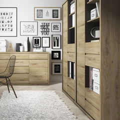 Shetland Tall Wide 1 Door 4 Drawer Bookcase - UK - Furniture One Shop