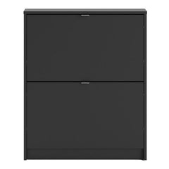 Shoes Shoe cabinet w. 2 tilting doors and 1 layer in Matt Black - UK