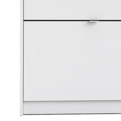 Shoes Shoe cabinet w. 2 tilting doors and 1 layer in White - UK