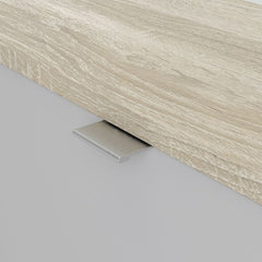 Shoes Shoe cabinet w. 3 tilting doors and 2 layers Oak structure White - UK