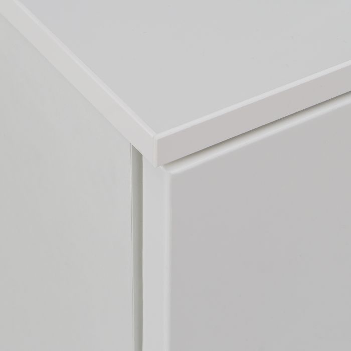 Sienna Abstract Chest of in White High Gloss - UK