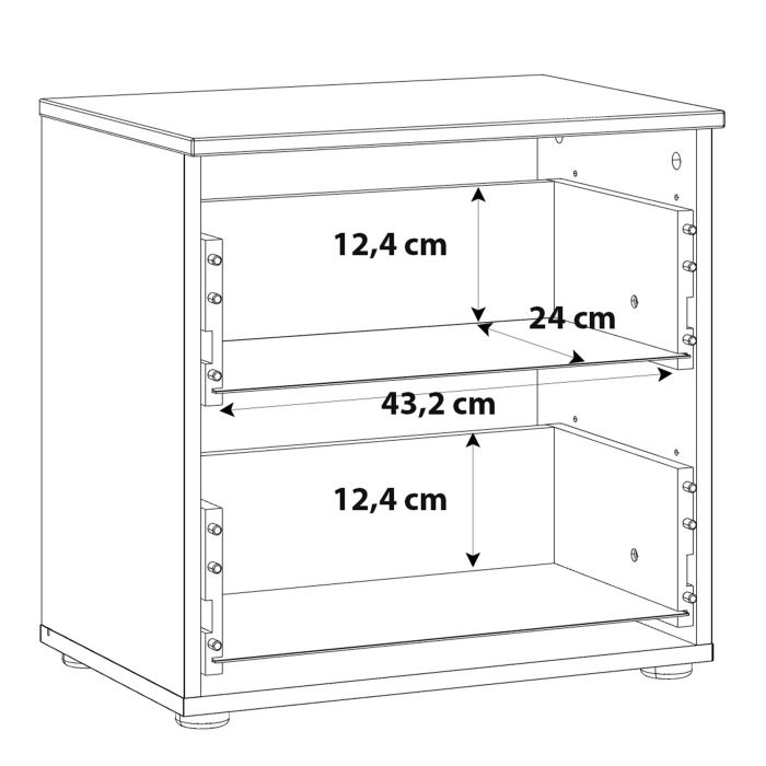 Sienna Bedside in White High Gloss - UK