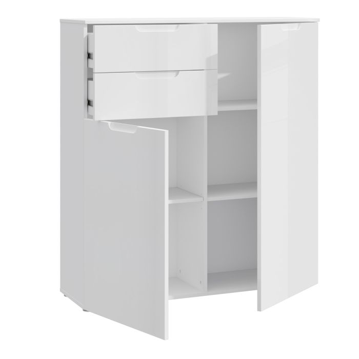 Sienna Chest of Drawers in White High Gloss - UK