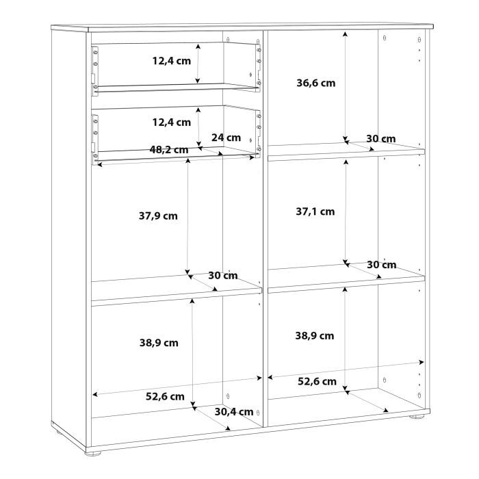 Sienna Chest of Drawers in White High Gloss - UK