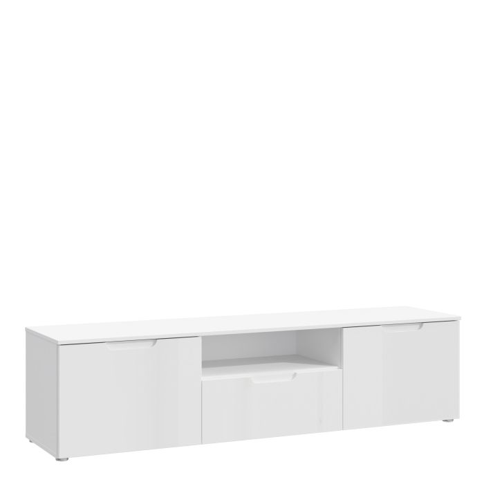 Sienna TV Unit in White High Gloss - UK