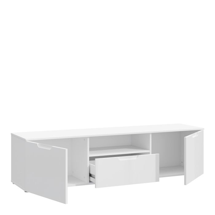 Sienna TV Unit in White High Gloss - UK
