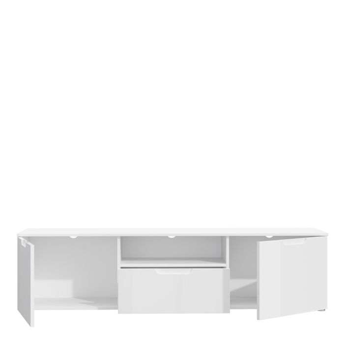 Sienna TV Unit in White High Gloss - UK