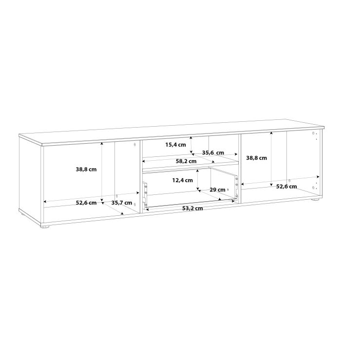 Sienna TV Unit in White High Gloss - UK