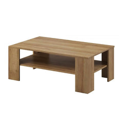 Sky Wooden Coffee Table with 1 Shelf in Oak Riviera