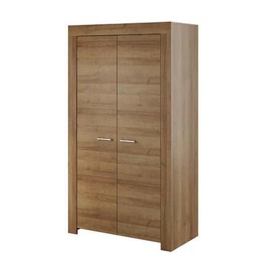 Sky Wooden Wardrobe With 2 Doors In Oak Riviera