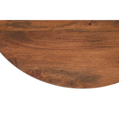 Slatted Mango Wood Round Coffee Table 80Cm - UK