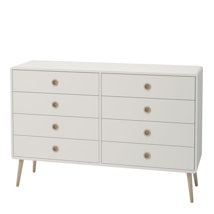 Softline 4 + 4 Wide Chest Off White - UK