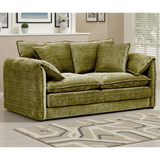 Solaya Chenille Fabric 2 Seater Sofa In Green