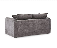 Solaya Chenille Fabric 2 Seater Sofa In Grey