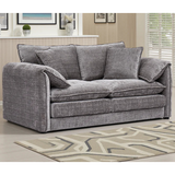 Solaya Chenille Fabric 2 Seater Sofa In Grey