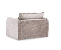 Solaya Chenille Fabric Armchair In Beige - Furniture One Shop