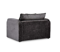 Solaya Chenille Fabric Armchair In Black - Furniture One Shop