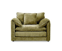 Solaya Chenille Fabric Armchair In Green - Furniture One Shop